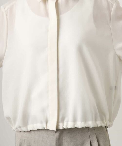 Maison de CINQ / メゾン ドゥ サンク シャツ・ブラウス | [小さいサイズ]シアータッチ ドローストリングシャツブラウス | 詳細12