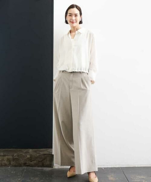 Maison de CINQ / メゾン ドゥ サンク シャツ・ブラウス | [小さいサイズ]シアータッチ ドローストリングシャツブラウス | 詳細18