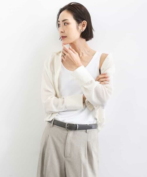 Maison de CINQ / メゾン ドゥ サンク シャツ・ブラウス | [小さいサイズ]シアータッチ ドローストリングシャツブラウス | 詳細5