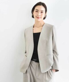 Maison de CINQ / メゾン ドゥ サンク セットアップ | [小さいサイズ][セットアップ対応]ツイードライク　ノーカラージャケット