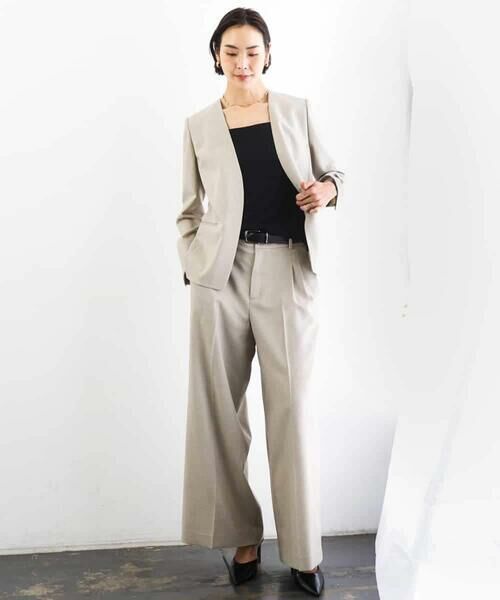 Maison de CINQ / メゾン ドゥ サンク セットアップ | [小さいサイズ][セットアップ対応]ツイードライク　ノーカラージャケット | 詳細14