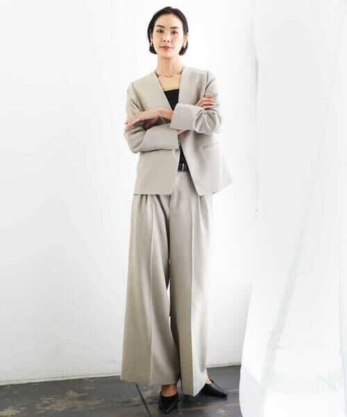 Maison de CINQ / メゾン ドゥ サンク セットアップ | [小さいサイズ][セットアップ対応]ツイードライク　ノーカラージャケット | 詳細15