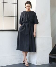 Maison de CINQ / メゾン ドゥ サンク ロング・マキシ丈ワンピース | [小さいサイズ]ナイロンクロス ギャザーワンピース