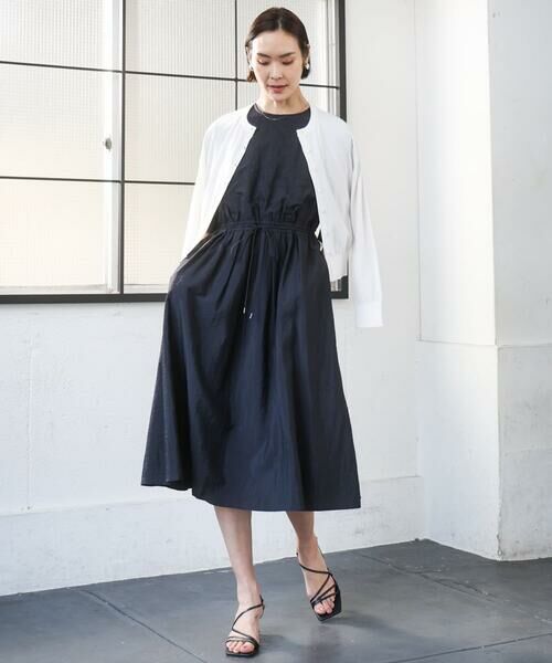 Maison de CINQ / メゾン ドゥ サンク ロング・マキシ丈ワンピース | [小さいサイズ]ナイロンクロス ギャザーワンピース | 詳細13