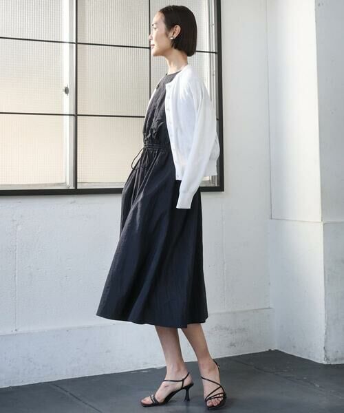 Maison de CINQ / メゾン ドゥ サンク ロング・マキシ丈ワンピース | [小さいサイズ]ナイロンクロス ギャザーワンピース | 詳細14