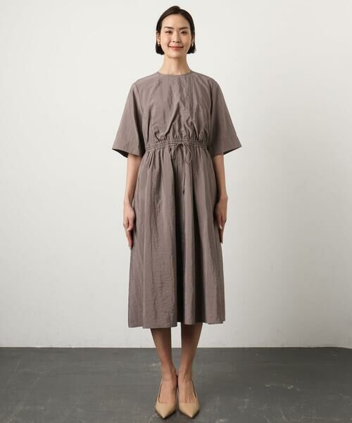 Maison de CINQ / メゾン ドゥ サンク ロング・マキシ丈ワンピース | [小さいサイズ]ナイロンクロス ギャザーワンピース | 詳細3