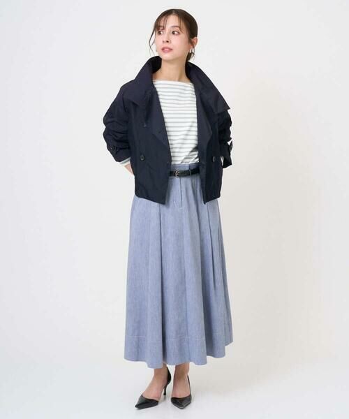 Maison de CINQ / メゾン ドゥ サンク ロング・マキシ丈スカート | [小さいサイズ]デニムライクシャンブレー Aラインスカート | 詳細19