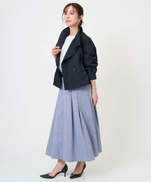Maison de CINQ / メゾン ドゥ サンク ロング・マキシ丈スカート | [小さいサイズ]デニムライクシャンブレー Aラインスカート | 詳細20