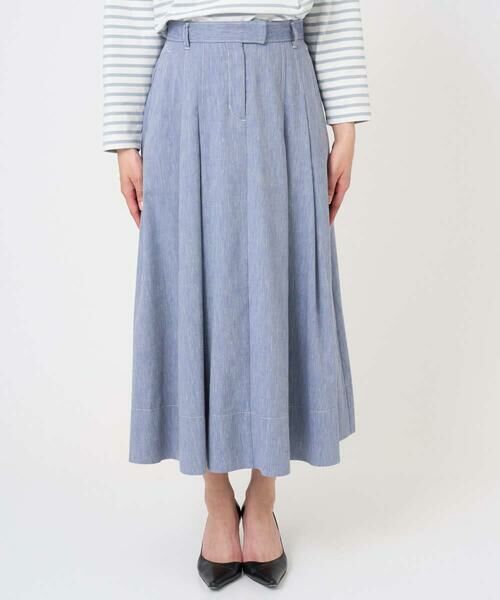 Maison de CINQ / メゾン ドゥ サンク ロング・マキシ丈スカート | [小さいサイズ]デニムライクシャンブレー Aラインスカート | 詳細30