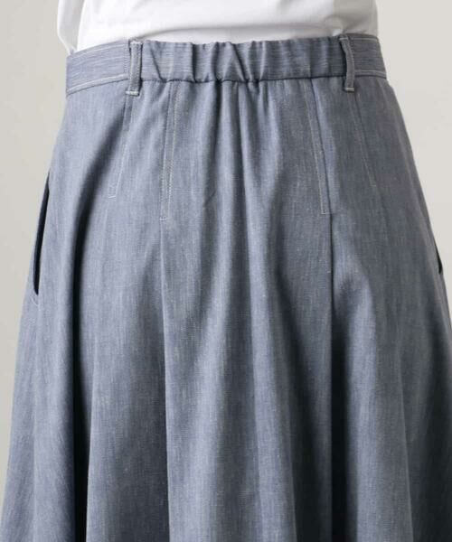 Maison de CINQ / メゾン ドゥ サンク ロング・マキシ丈スカート | [小さいサイズ]デニムライクシャンブレー Aラインスカート | 詳細5