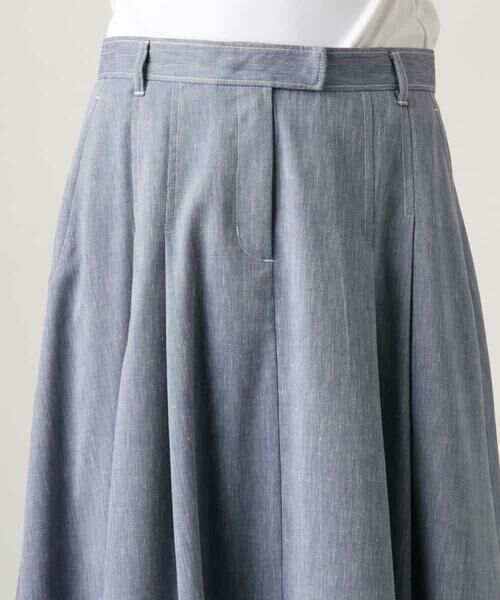 Maison de CINQ / メゾン ドゥ サンク ロング・マキシ丈スカート | [小さいサイズ]デニムライクシャンブレー Aラインスカート | 詳細6
