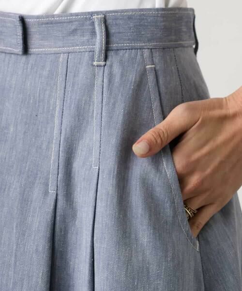 Maison de CINQ / メゾン ドゥ サンク ロング・マキシ丈スカート | [小さいサイズ]デニムライクシャンブレー Aラインスカート | 詳細7