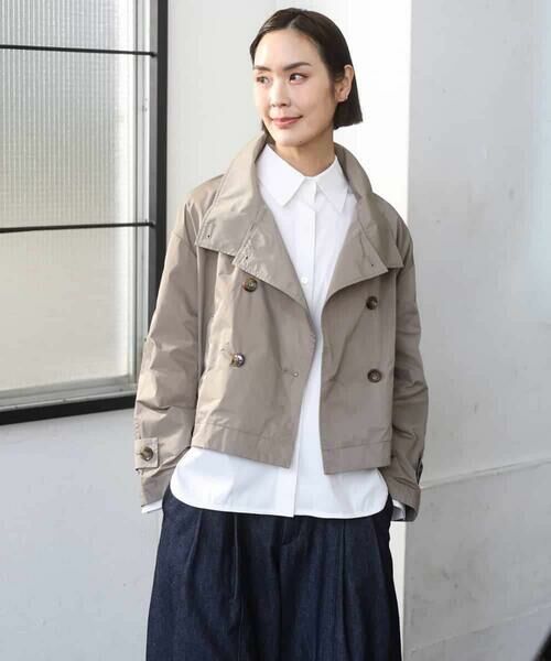 Maison de CINQ / メゾン ドゥ サンク ピーコート | [小さいサイズ]スタンドカラーショートブルゾン | 詳細1