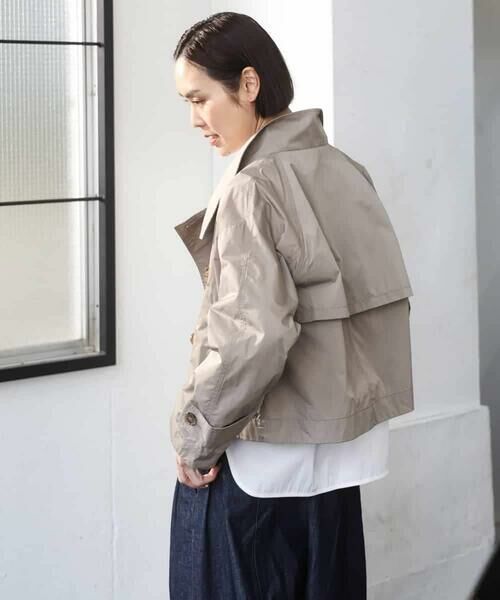Maison de CINQ / メゾン ドゥ サンク ピーコート | [小さいサイズ]スタンドカラーショートブルゾン | 詳細2