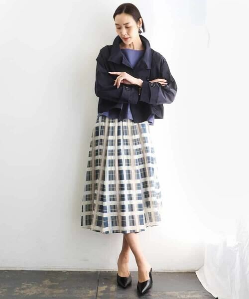 Maison de CINQ / メゾン ドゥ サンク ピーコート | [小さいサイズ]スタンドカラーショートブルゾン | 詳細22