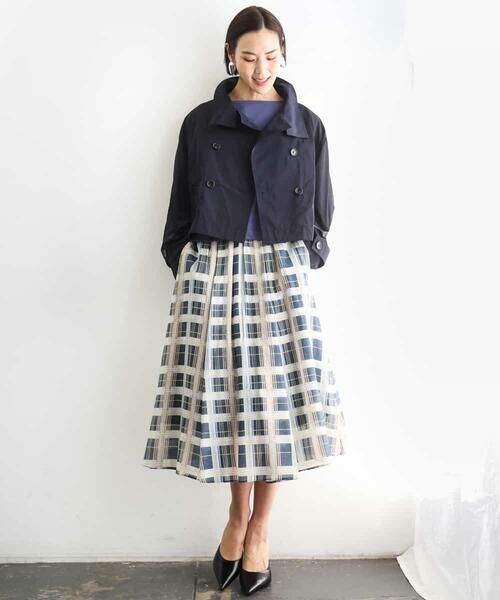 Maison de CINQ / メゾン ドゥ サンク ピーコート | [小さいサイズ]スタンドカラーショートブルゾン | 詳細24