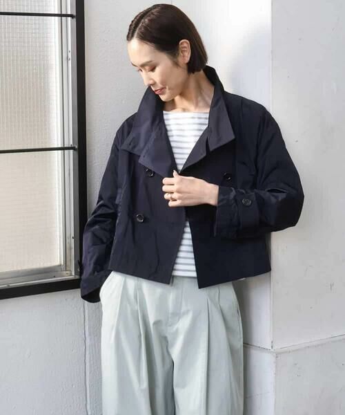 Maison de CINQ / メゾン ドゥ サンク ピーコート | [小さいサイズ]スタンドカラーショートブルゾン | 詳細5