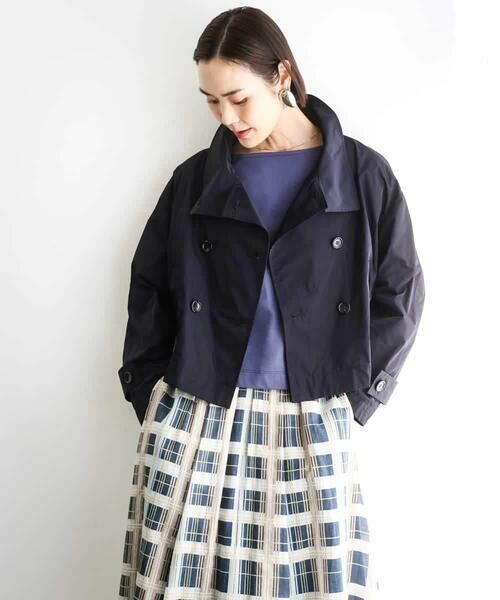 Maison de CINQ / メゾン ドゥ サンク ピーコート | [小さいサイズ]スタンドカラーショートブルゾン | 詳細8