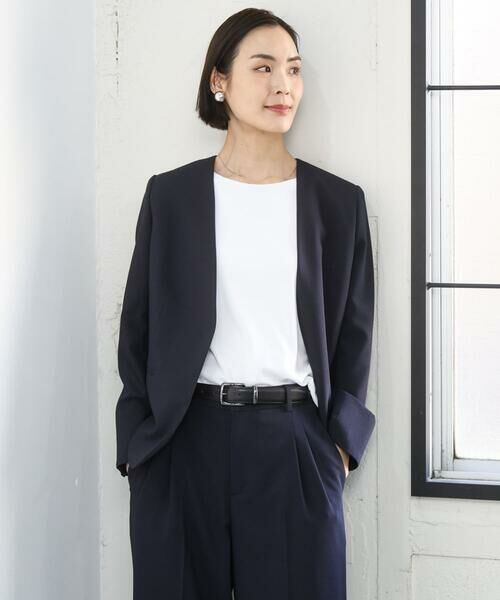 Maison de CINQ / メゾン ドゥ サンク カットソー | [小さいサイズ][遮熱効果素材]ステッチレス五分袖プルオーバー | 詳細15