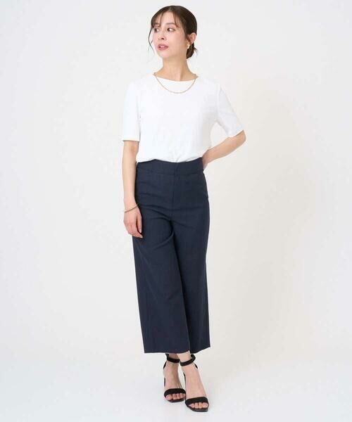 Maison de CINQ / メゾン ドゥ サンク カットソー | [小さいサイズ][遮熱効果素材]ステッチレス五分袖プルオーバー | 詳細18