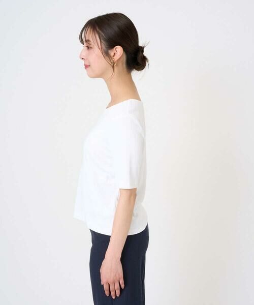 Maison de CINQ / メゾン ドゥ サンク カットソー | [小さいサイズ][遮熱効果素材]ステッチレス五分袖プルオーバー | 詳細30