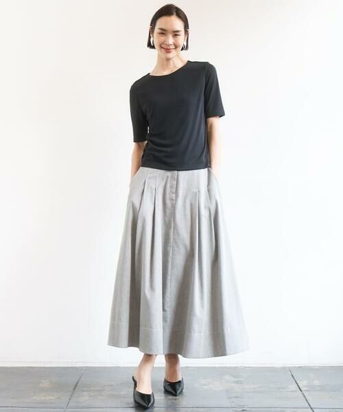 Maison de CINQ / メゾン ドゥ サンク カットソー | [小さいサイズ][遮熱効果素材]ステッチレス五分袖プルオーバー | 詳細5