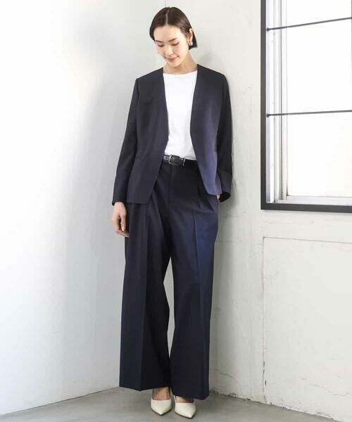 Maison de CINQ / メゾン ドゥ サンク カットソー | [小さいサイズ][遮熱効果素材]ステッチレス五分袖プルオーバー | 詳細19