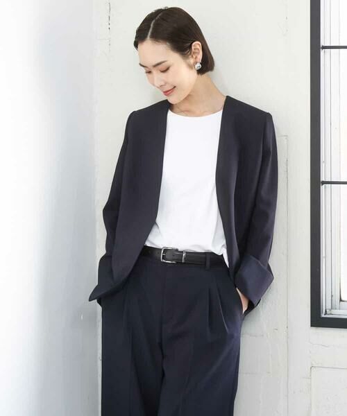 Maison de CINQ / メゾン ドゥ サンク カットソー | [小さいサイズ][遮熱効果素材]ステッチレス五分袖プルオーバー | 詳細5