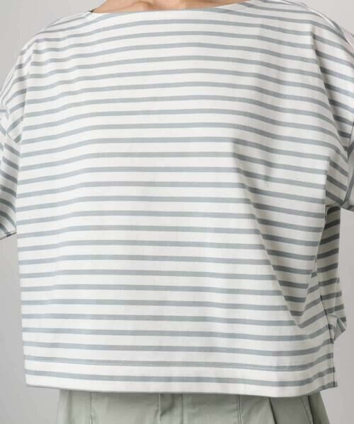 Maison de CINQ / メゾン ドゥ サンク カットソー | [小さいサイズ]タックデザイン バスクボーダーTシャツ | 詳細12