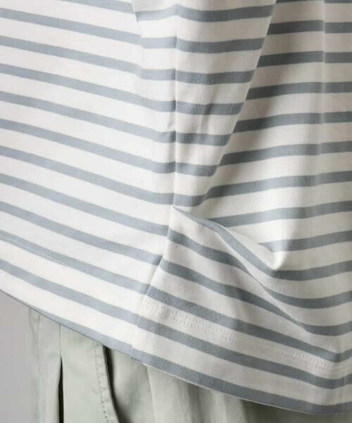 Maison de CINQ / メゾン ドゥ サンク カットソー | [小さいサイズ]タックデザイン バスクボーダーTシャツ | 詳細13