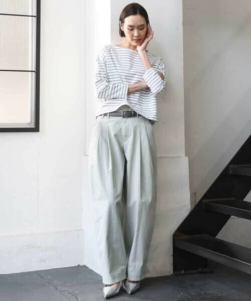 Maison de CINQ / メゾン ドゥ サンク カットソー | [小さいサイズ]タックデザイン バスクボーダーTシャツ | 詳細21