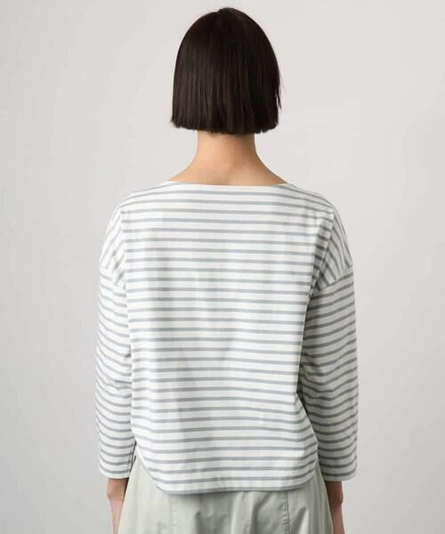 Maison de CINQ / メゾン ドゥ サンク カットソー | [小さいサイズ]タックデザイン バスクボーダーTシャツ | 詳細9