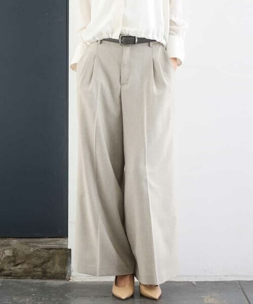 Maison de CINQ / メゾン ドゥ サンク その他パンツ | [小さいサイズ][セットアップ対応]ツイードライク　ワイドパンツ | 詳細1