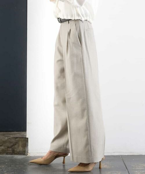 Maison de CINQ / メゾン ドゥ サンク その他パンツ | [小さいサイズ][セットアップ対応]ツイードライク　ワイドパンツ | 詳細2