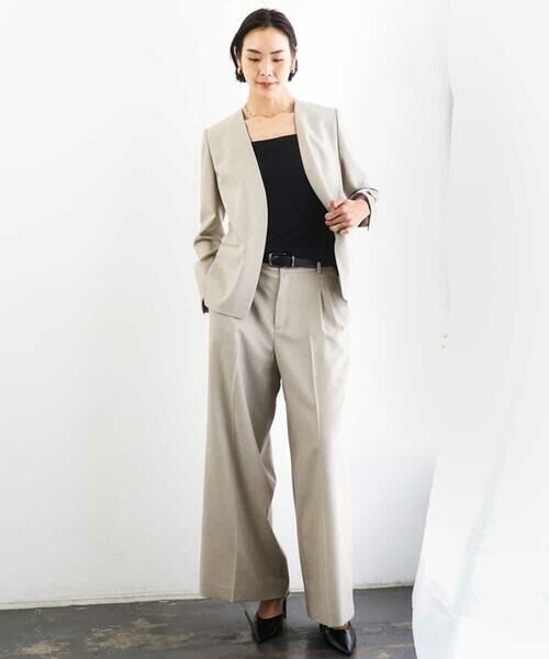 Maison de CINQ / メゾン ドゥ サンク その他パンツ | [小さいサイズ][セットアップ対応]ツイードライク　ワイドパンツ | 詳細20