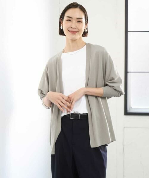Maison de CINQ / メゾン ドゥ サンク カーディガン・ボレロ | [小さいサイズ]ドルマンスリーブ トッパーカーディガン（カーキ）