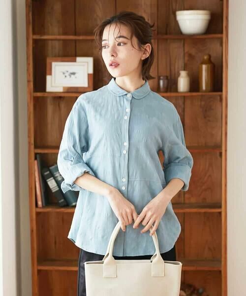 Maison de CINQ / メゾン ドゥ サンク シャツ・ブラウス | シャドーボイルドット前開きブラウス | 詳細1