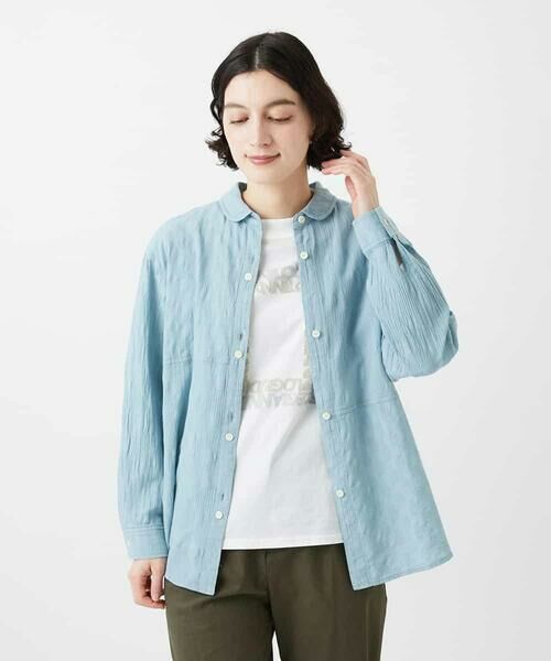 Maison de CINQ / メゾン ドゥ サンク シャツ・ブラウス | シャドーボイルドット前開きブラウス | 詳細10