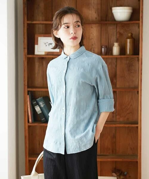 Maison de CINQ / メゾン ドゥ サンク シャツ・ブラウス | シャドーボイルドット前開きブラウス | 詳細2