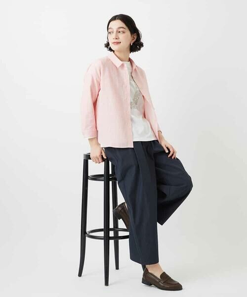 Maison de CINQ / メゾン ドゥ サンク シャツ・ブラウス | [日本製]コットンシャーリングストライプブラウス | 詳細24