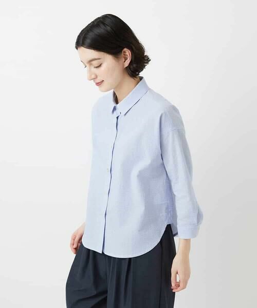 Maison de CINQ / メゾン ドゥ サンク シャツ・ブラウス | [日本製]コットンシャーリングストライプブラウス | 詳細3