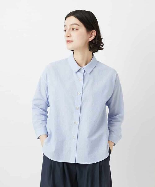 Maison de CINQ / メゾン ドゥ サンク シャツ・ブラウス | [日本製]コットンシャーリングストライプブラウス | 詳細4