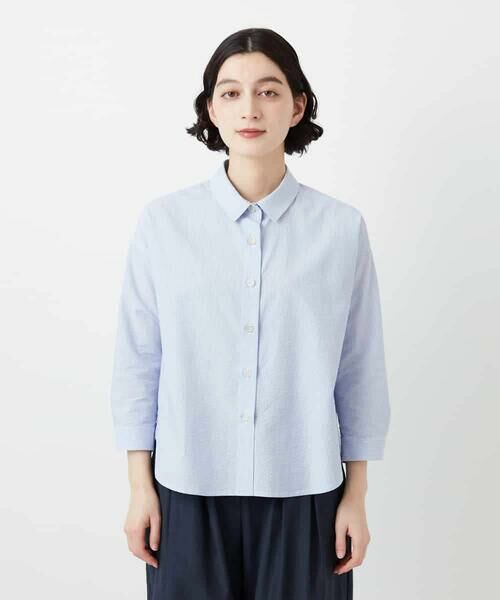 Maison de CINQ / メゾン ドゥ サンク シャツ・ブラウス | [日本製]コットンシャーリングストライプブラウス | 詳細5