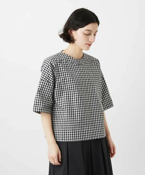 Maison de CINQ / メゾン ドゥ サンク シャツ・ブラウス | ステッチギンガムチェックプルオーバーブラウス | 詳細3