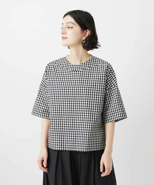 Maison de CINQ / メゾン ドゥ サンク シャツ・ブラウス | ステッチギンガムチェックプルオーバーブラウス | 詳細4