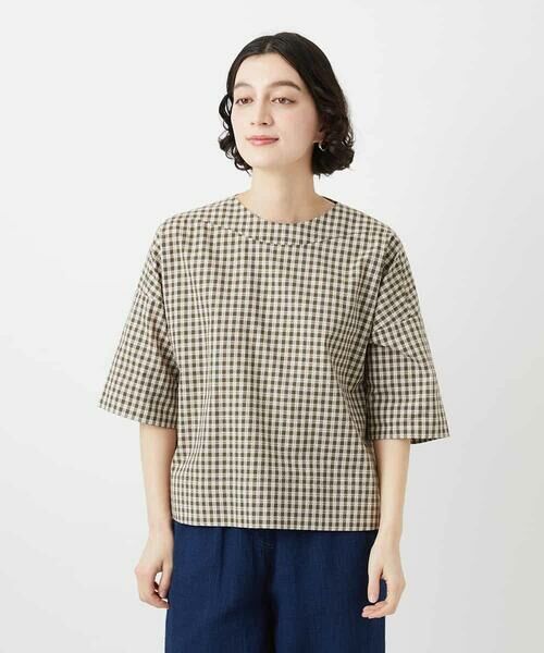 Maison de CINQ / メゾン ドゥ サンク シャツ・ブラウス | ステッチギンガムチェックプルオーバーブラウス | 詳細6