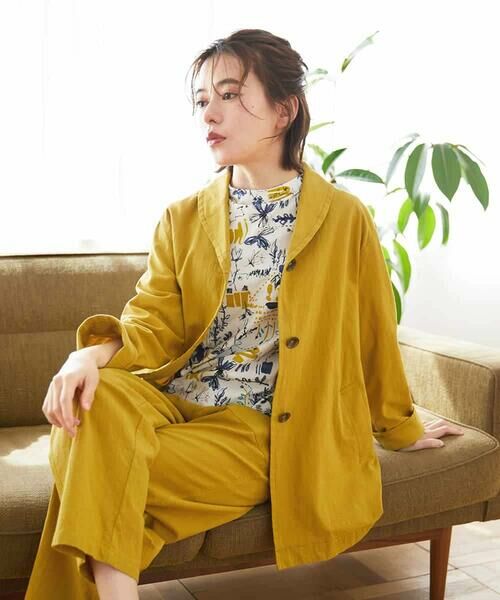 Maison de CINQ / メゾン ドゥ サンク セットアップ | コットンナチュラルワッシャージャケット（イエロー）