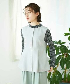 Maison de CINQ / メゾン ドゥ サンク ベスト | [セットアップ対応]リネンライクノーカラージレ