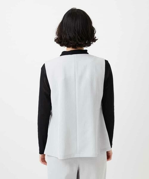 Maison de CINQ / メゾン ドゥ サンク ベスト | [セットアップ対応]リネンライクノーカラージレ | 詳細2