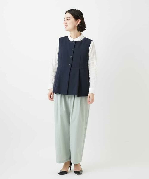 Maison de CINQ / メゾン ドゥ サンク ベスト | [セットアップ対応]リネンライクノーカラージレ | 詳細20